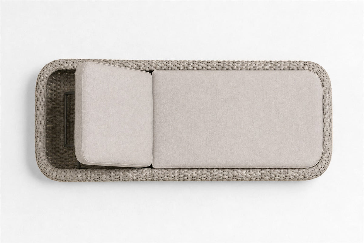 Sabbia Sun Lounger, overhead top view
