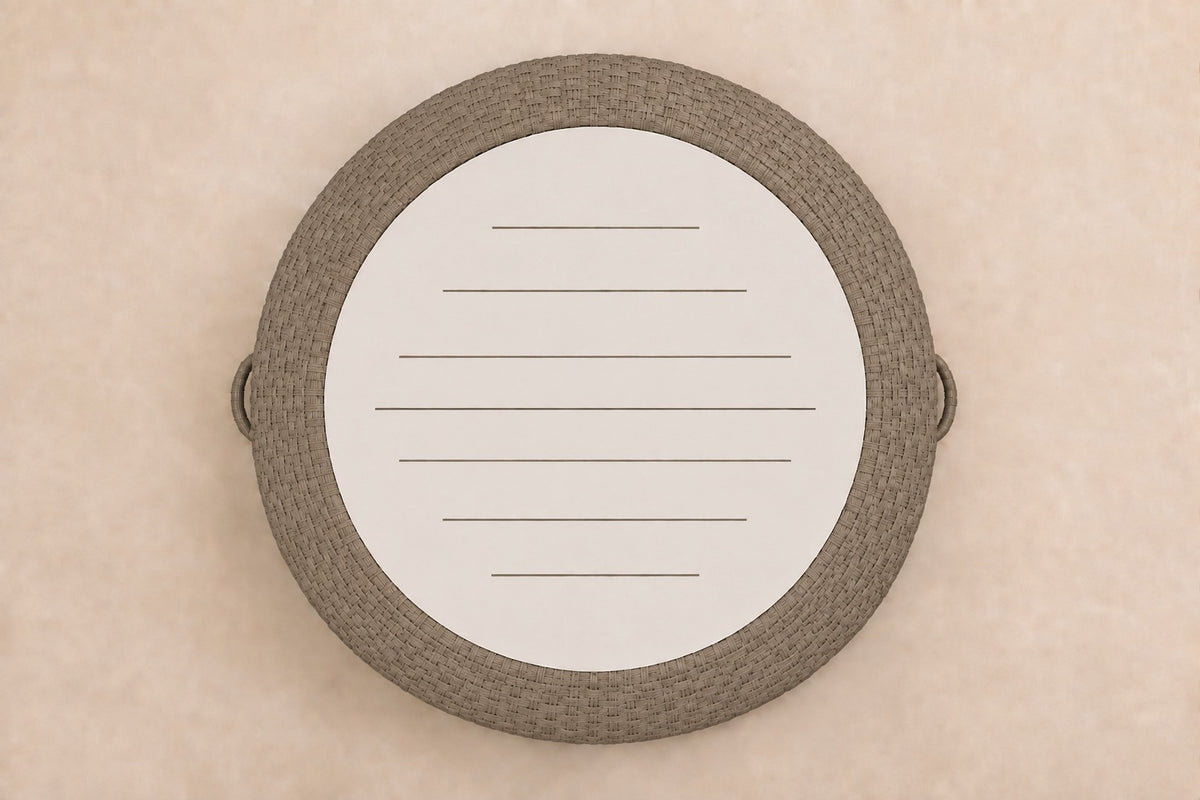 Santorini Side Table, overhead top view