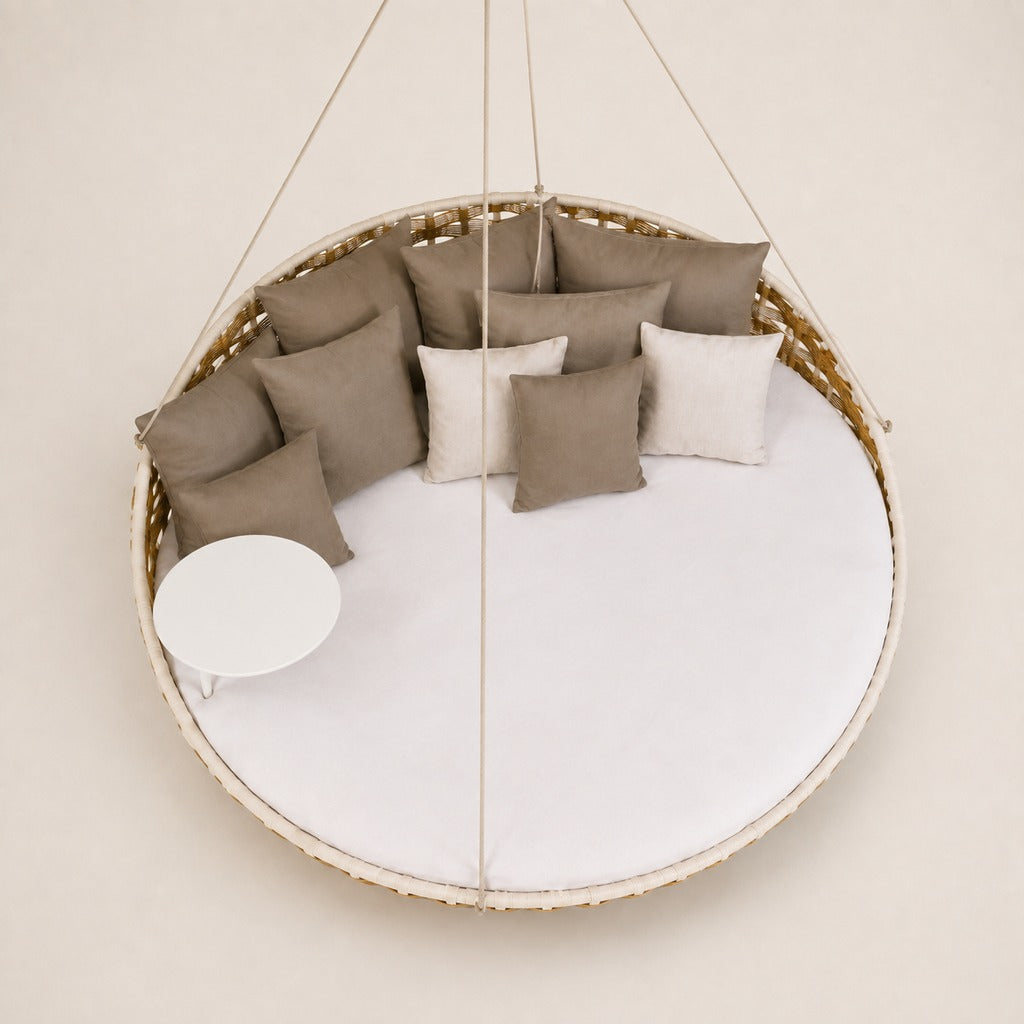 Selene Hanging Daybed, overhead top view
