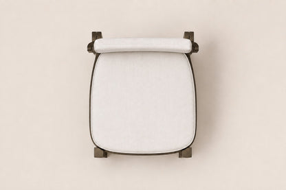 Serein Dining Chair in Aluminium, overhead top view