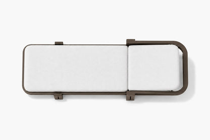 Serein Sun Lounger in Aluminium, overhead top view