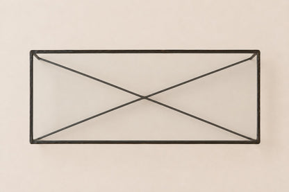 Thaddeus Glass Coffee Table, overhead top view