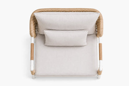 Vela Lounge Chair in Aluminium, overhead top view
