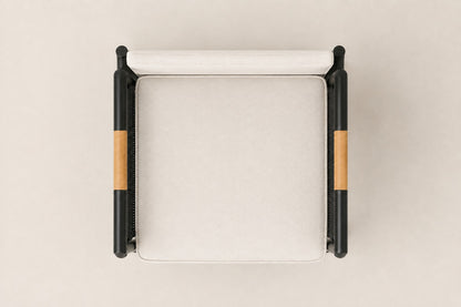 Zenia Dining Chair in Aluminium, overhead top view