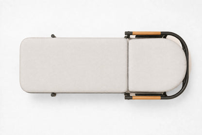 Zenia Sun Lounger in Aluminium, overhead top view
