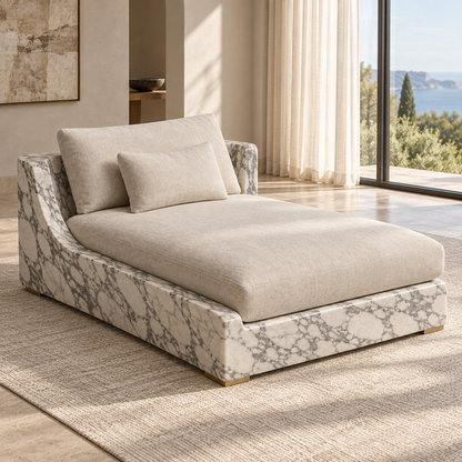 Lifestyle view: Alta Chaise in a furnished residential interior