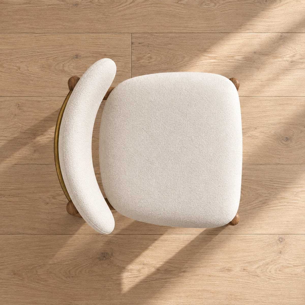 Arno Fabric Dining Side Chair, overhead top view