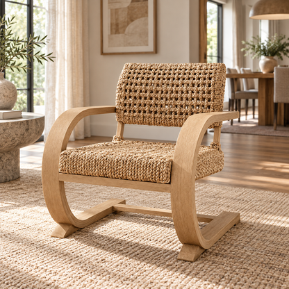 Lifestyle view: Bali Chair, photographed in a furnished interior