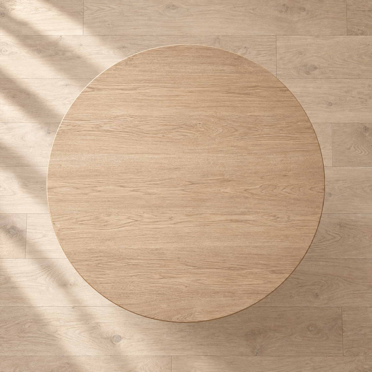 Byron Round Dining Table, overhead top view