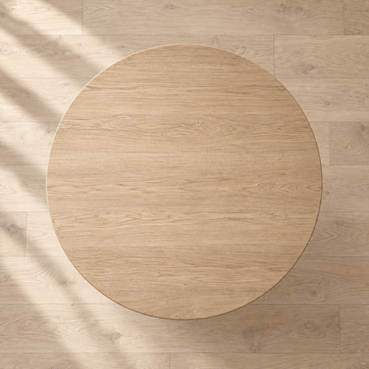 Byron Round Dining Table, overhead top view