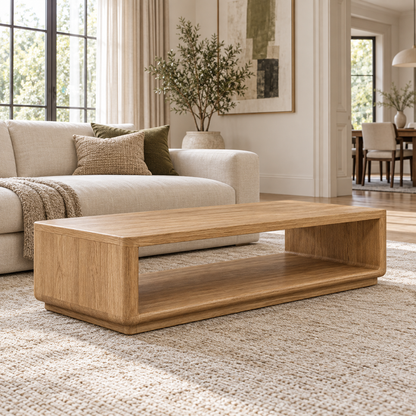 Lifestyle view: Ciro Open Coffee Table in a furnished setting