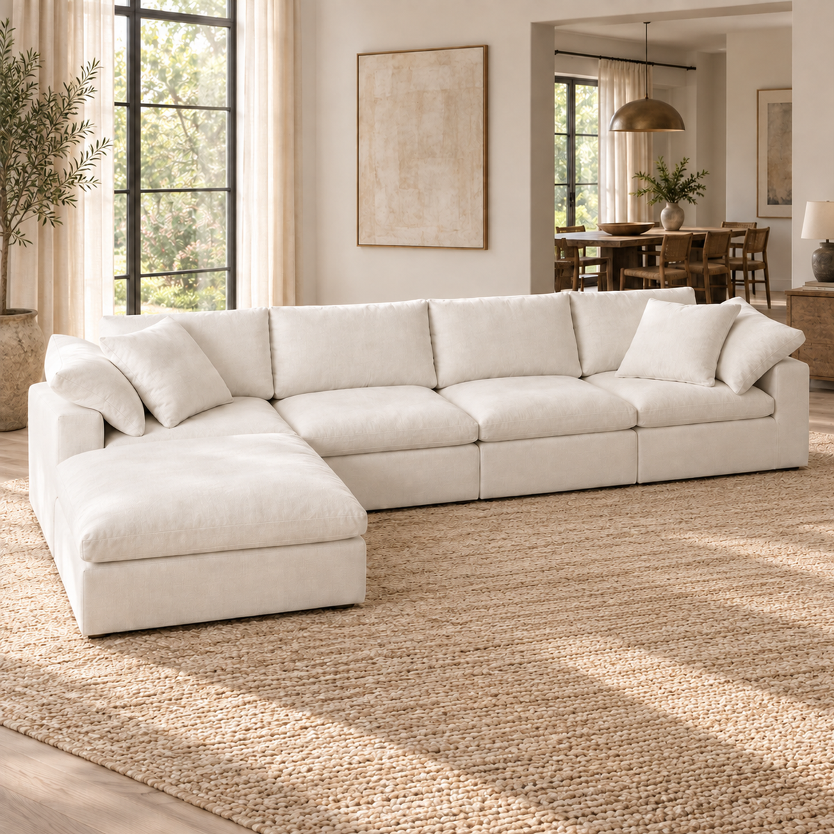 Lifestyle view: Cloud Sofa, photographed in a furnished interior