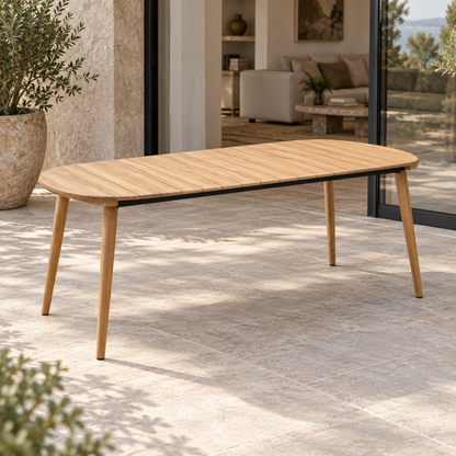 Lifestyle view: Estoril Dining Table, 160 cm in a furnished setting