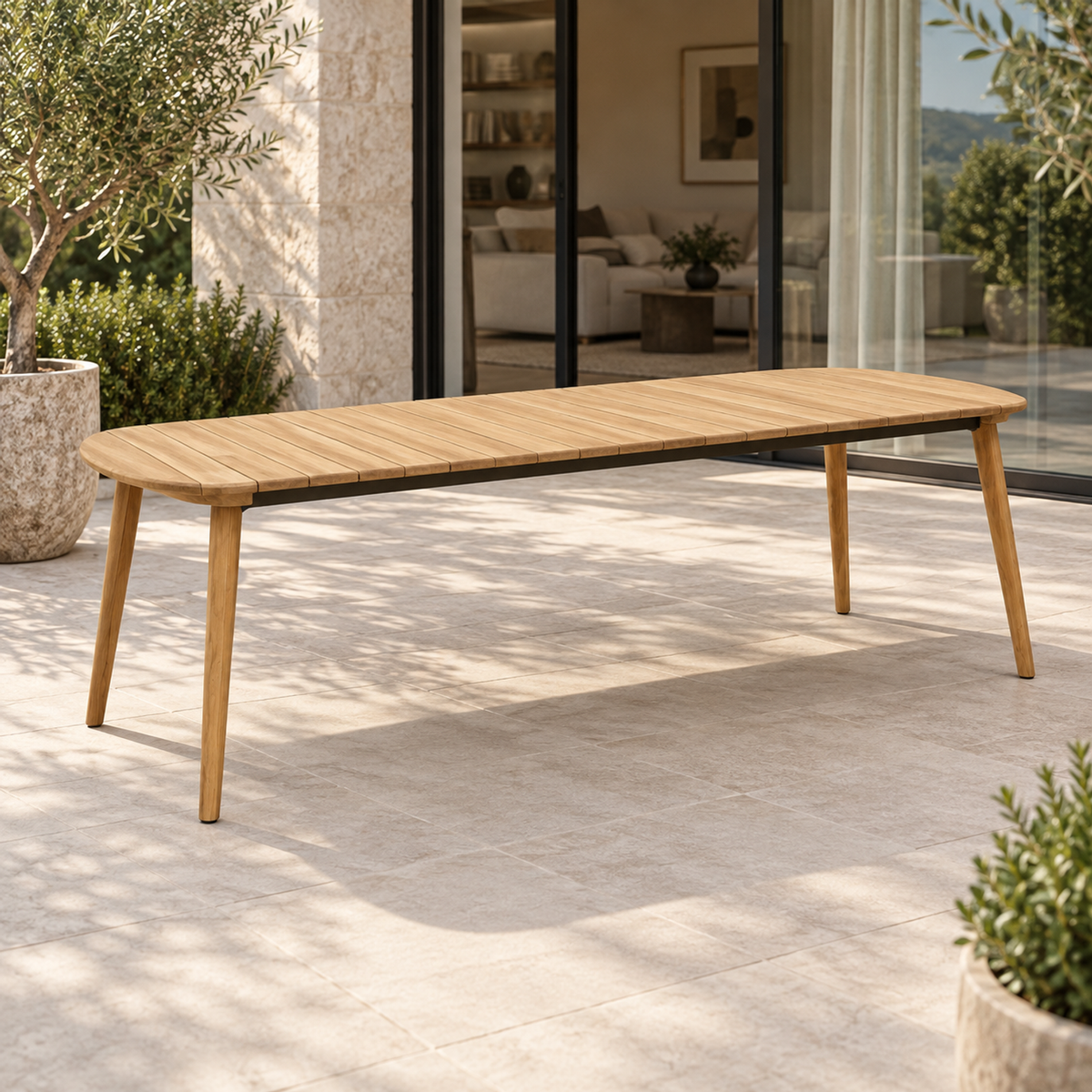 Lifestyle view: Estoril Dining Table, 220 cm in a furnished setting