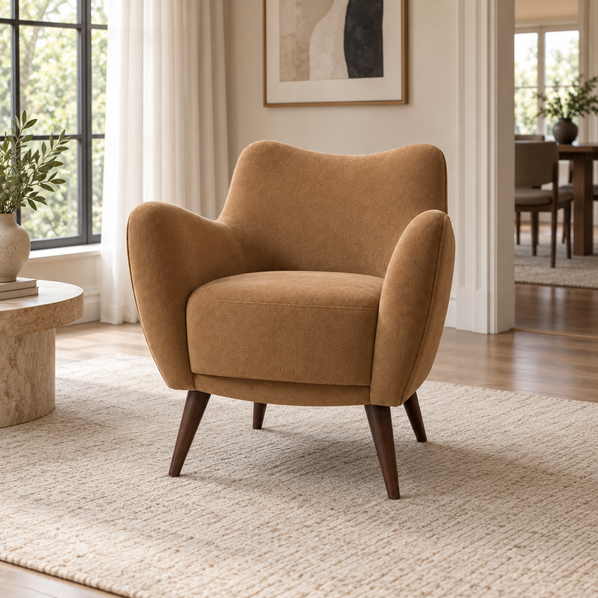 Lifestyle view: Florent Chair, photographed in a quiet living room