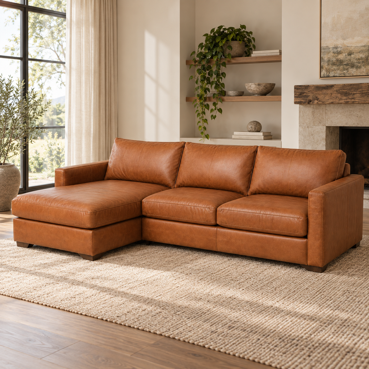 Laurel Sectional — studio view against a warm alabaster ground