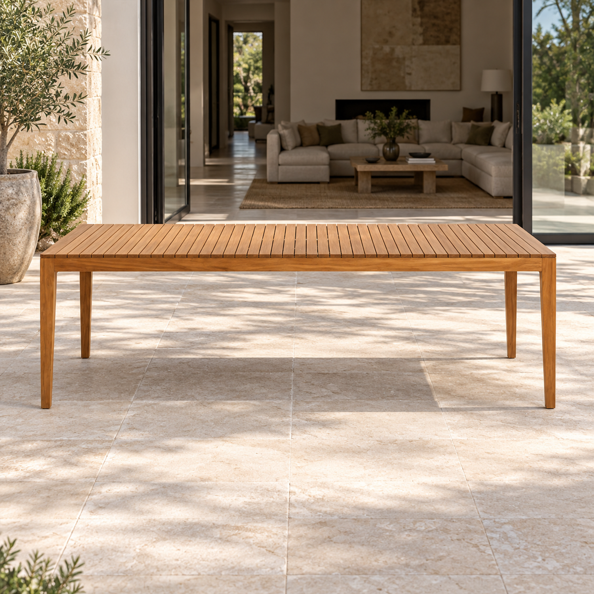 Lifestyle view: Lecce Dining Table, 240 cm in a furnished setting