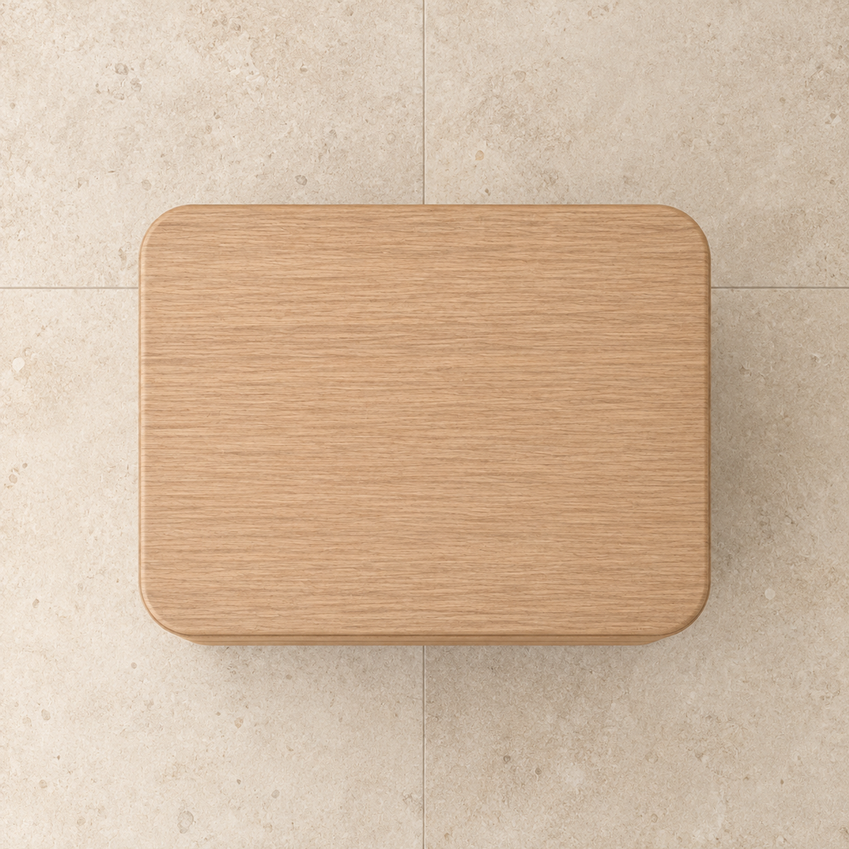 Ligné Closed Nightstand, overhead top view