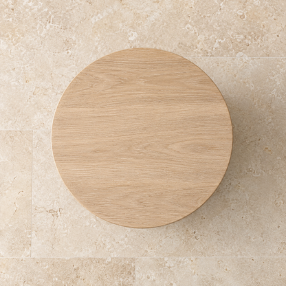 Ligné Open Round Side Table, overhead top view