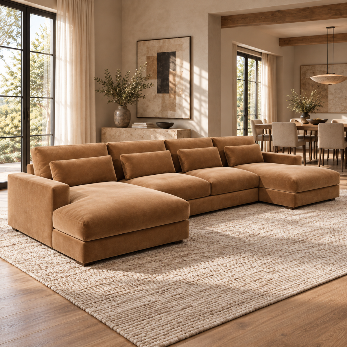 Lifestyle view: Lugano Sofa, photographed in a furnished interior