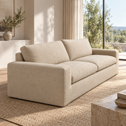 Lifestyle view: Marin Loveseat — photographed in a living room setting, second view