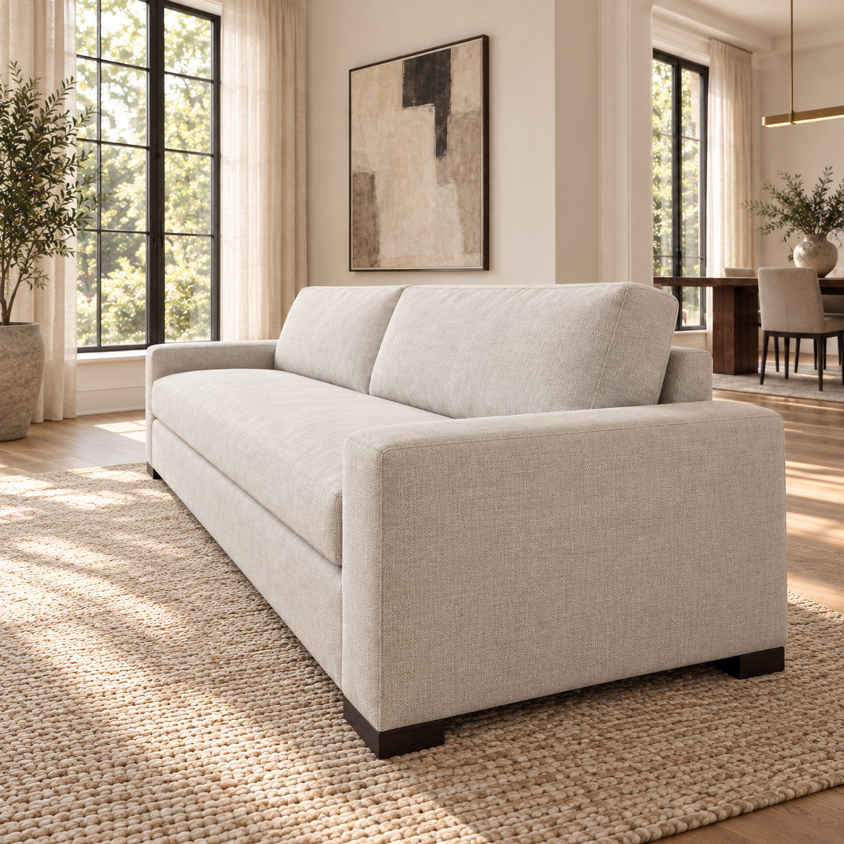 Lifestyle view: Maxwell Bench-Seat Sofa in a realistic setting