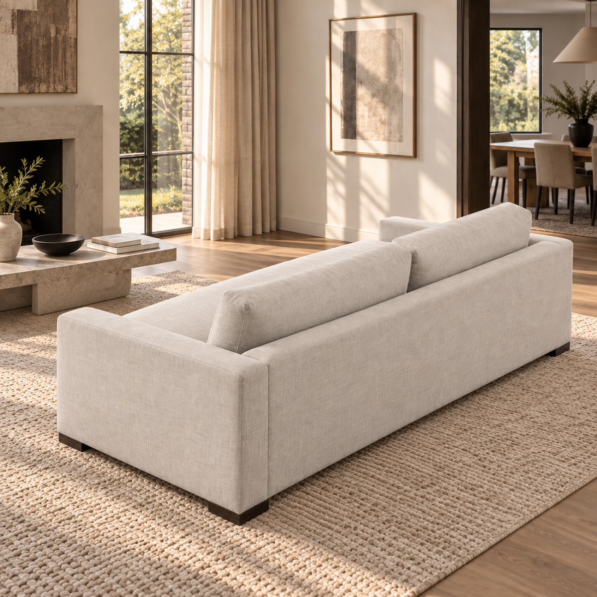 Lifestyle view: Maxwell Bench-Seat Sofa in a realistic setting