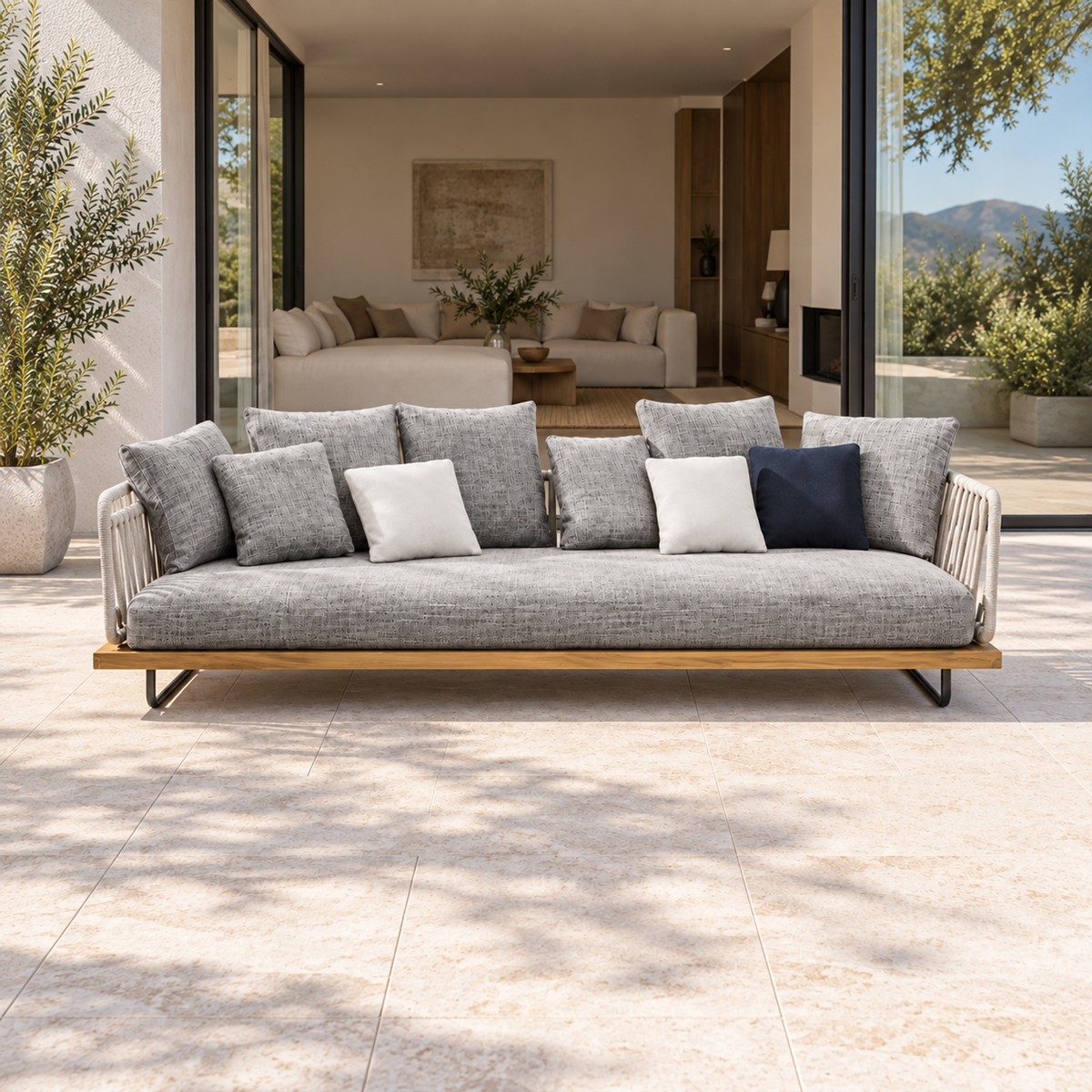 Lifestyle view: Portofino Sofa, 208 cm in a furnished setting