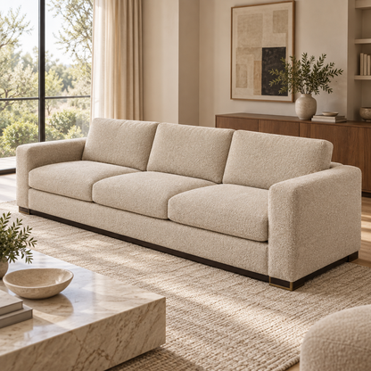 Presidio Sofa — front elevation, studio