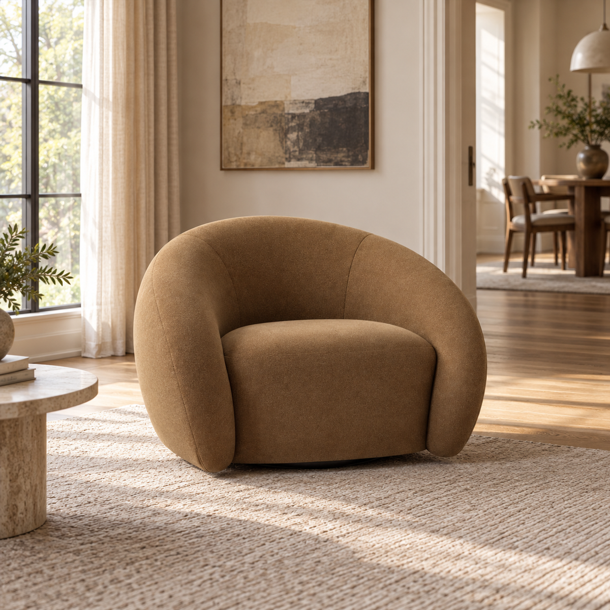 Lifestyle view: Reyna Chair, photographed in a furnished interior