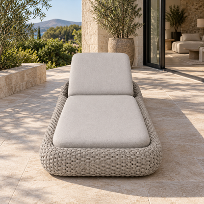 Lifestyle view: Sabbia Sun Lounger in a furnished setting