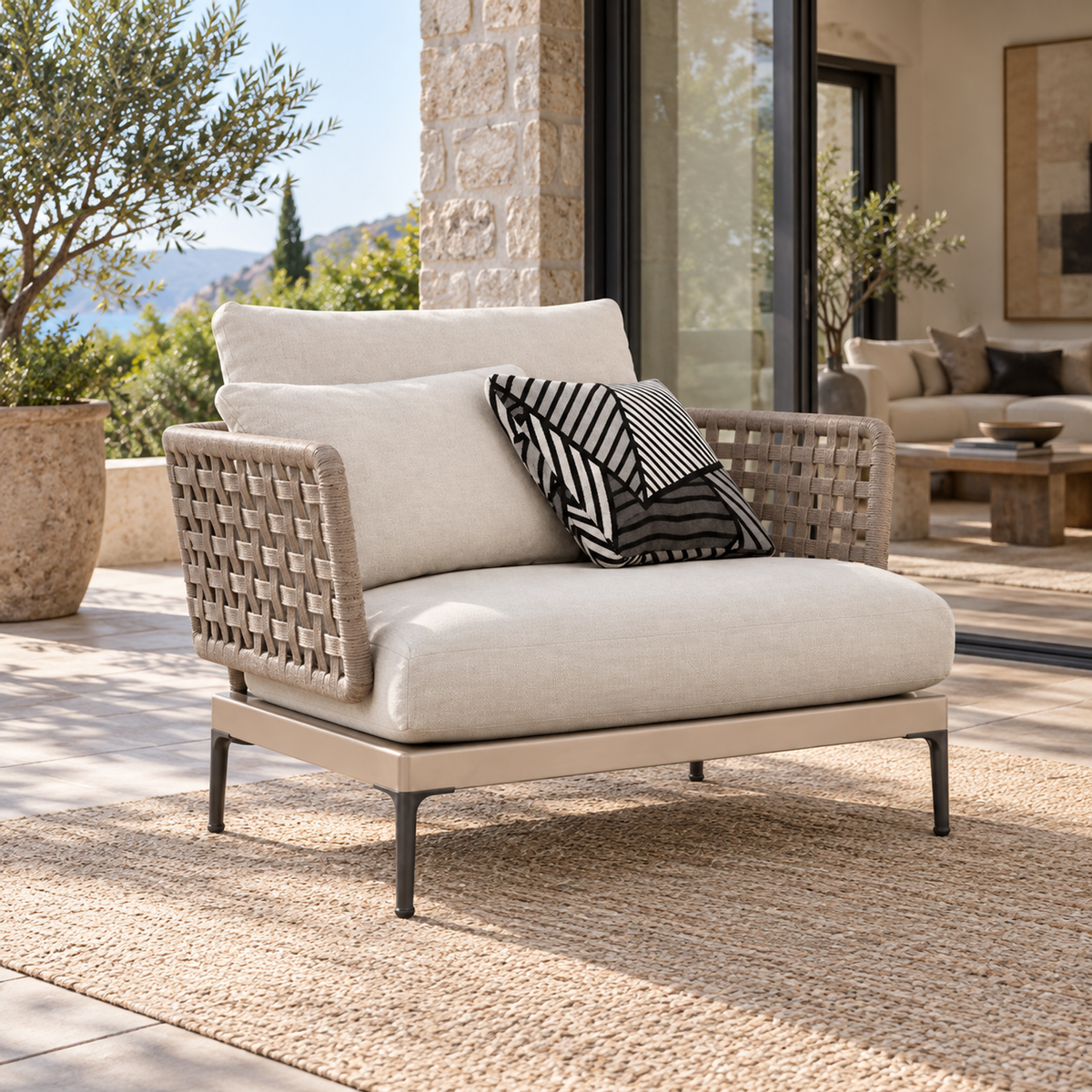 Lifestyle view: Salina Lounge Chair in a furnished setting