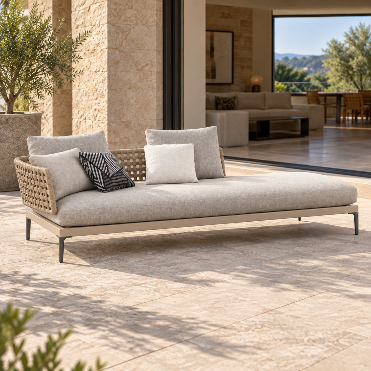 Lifestyle view: Salina Sofa, Low Back in a furnished setting
