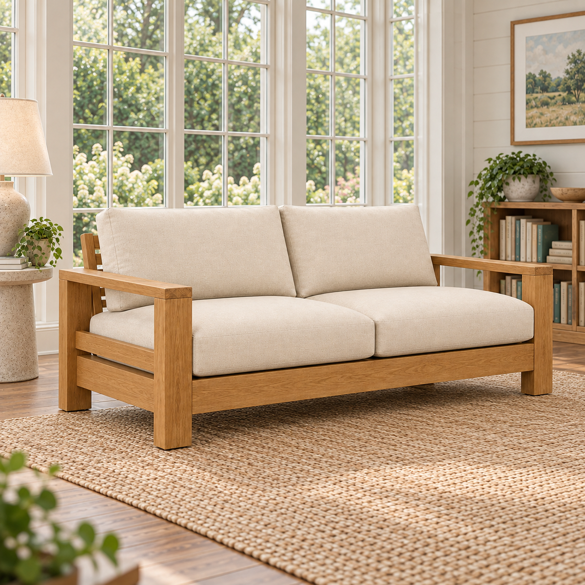 Lifestyle view: Ojai Loveseat in a furnished home