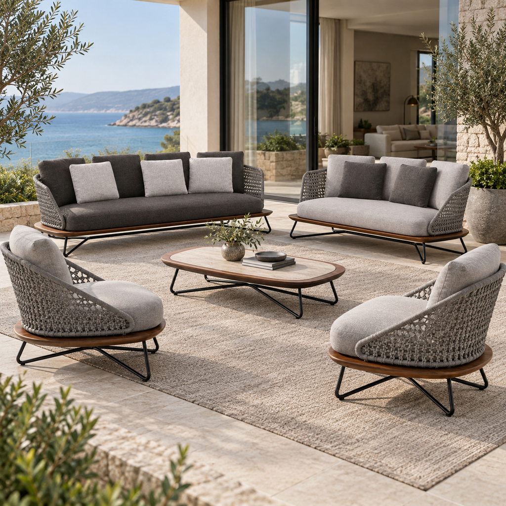 Lifestyle view: Positano Outdoor Sofa Set