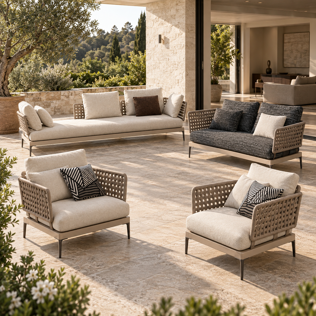 Lifestyle view: Salina Outdoor Sofa Set
