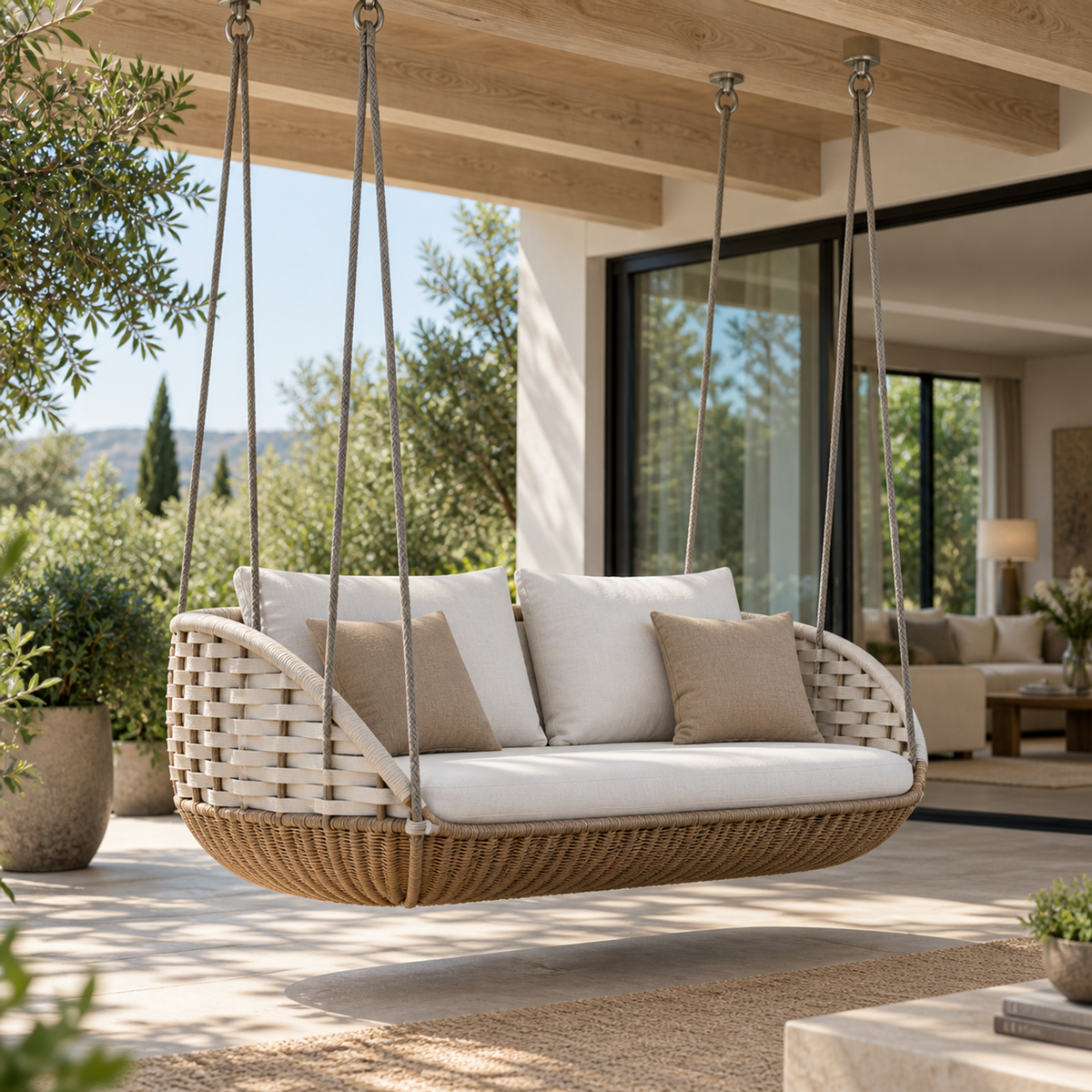Lifestyle view: Portico Swing Seat, Double