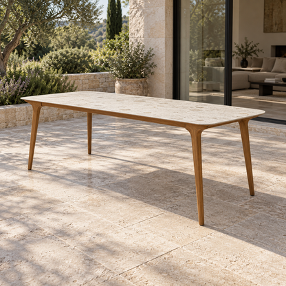 Lifestyle view: Comporta Dining Table on a furnished residential terrace