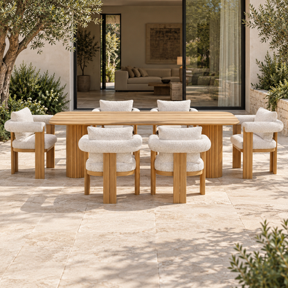 Lifestyle view: Ethereal Outdoor Dining Set in Teak