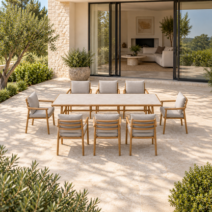 Lifestyle view: Sintra Outdoor Dining Set in a furnished home terrace