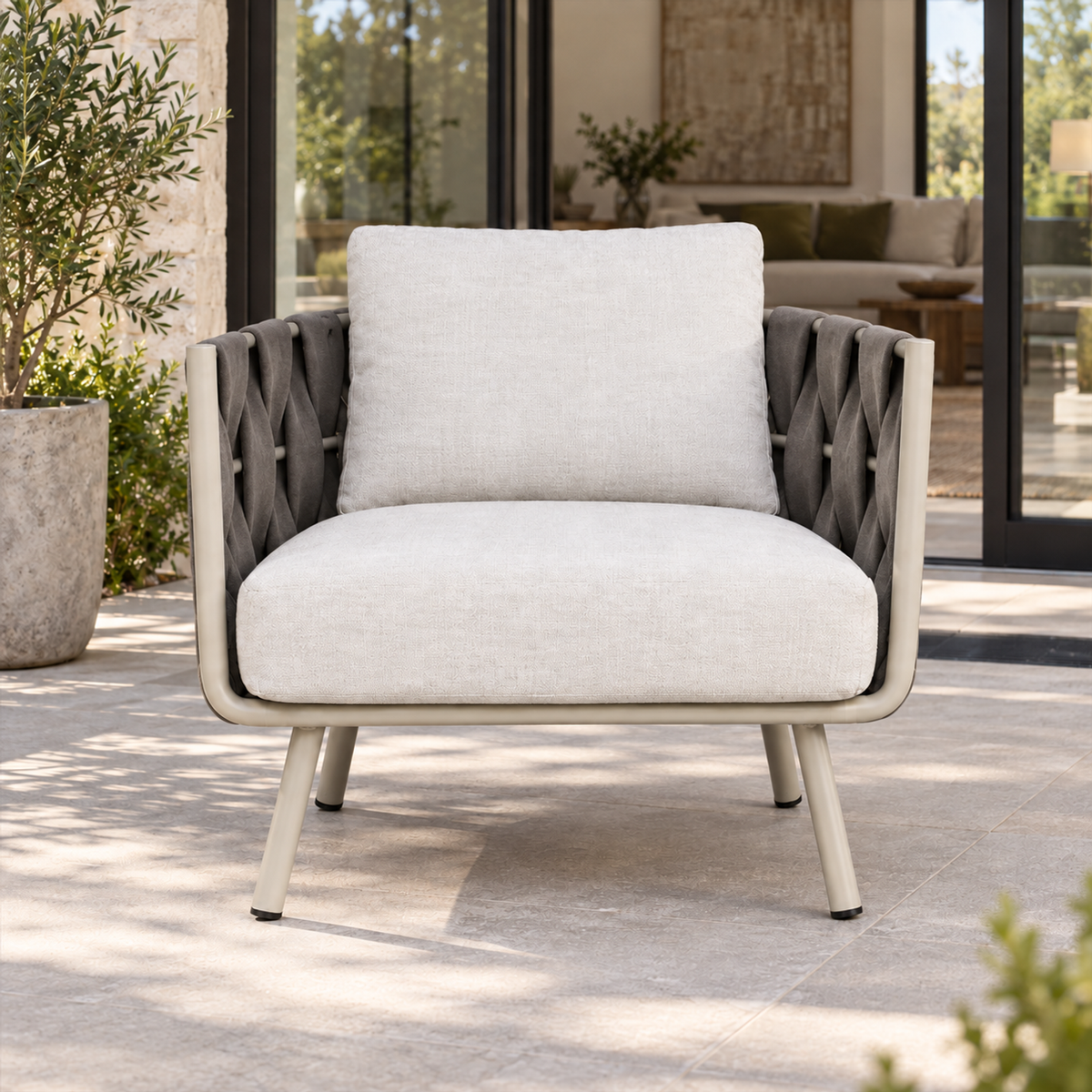 Lifestyle view: Tavira Lounge Chair in a furnished setting