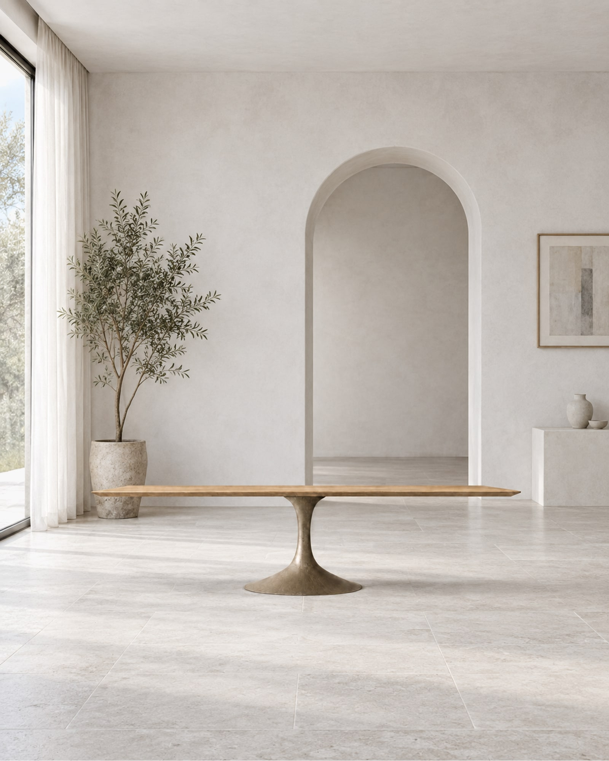 Aero Rectangular Dining Table in a styled setting