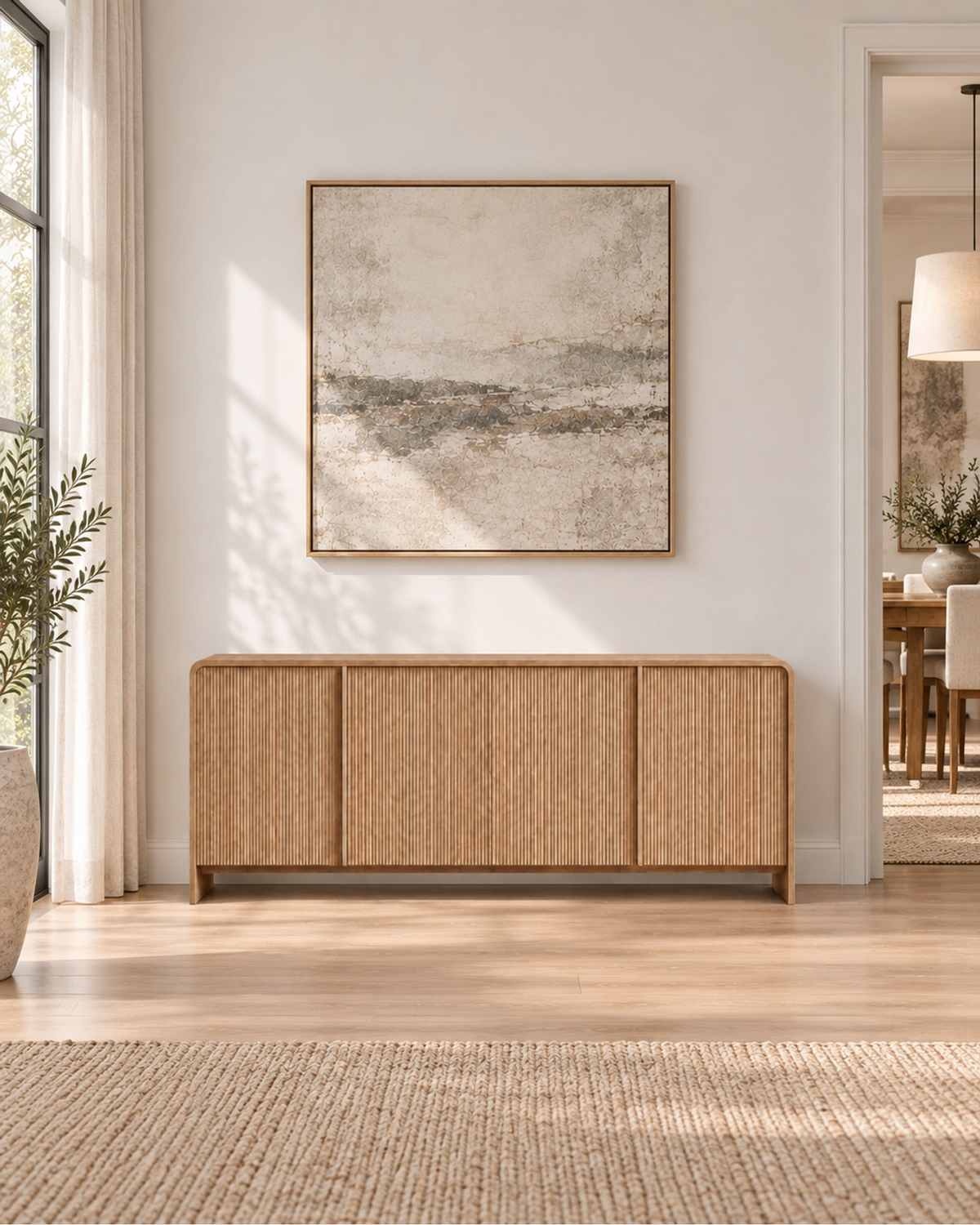 Alora 4-Door Sideboard in a styled setting