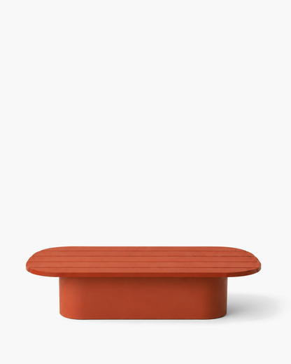 Aria Coffee Table in Aluminium in a styled setting