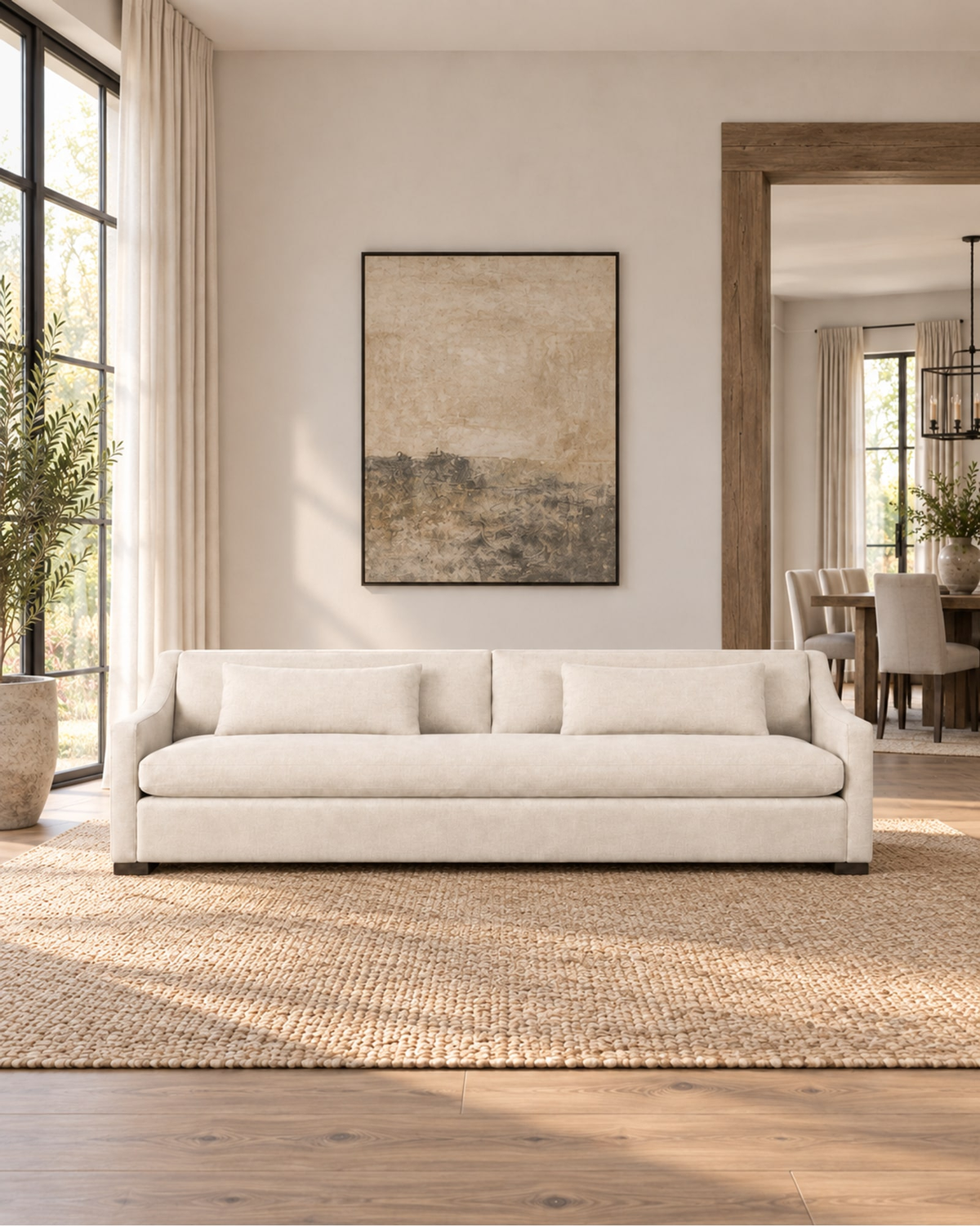 Belgian Classic Slope Arm Sofa in a styled setting