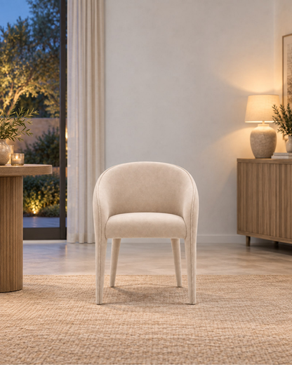 Blair Fabric Dining Armchair in a styled setting