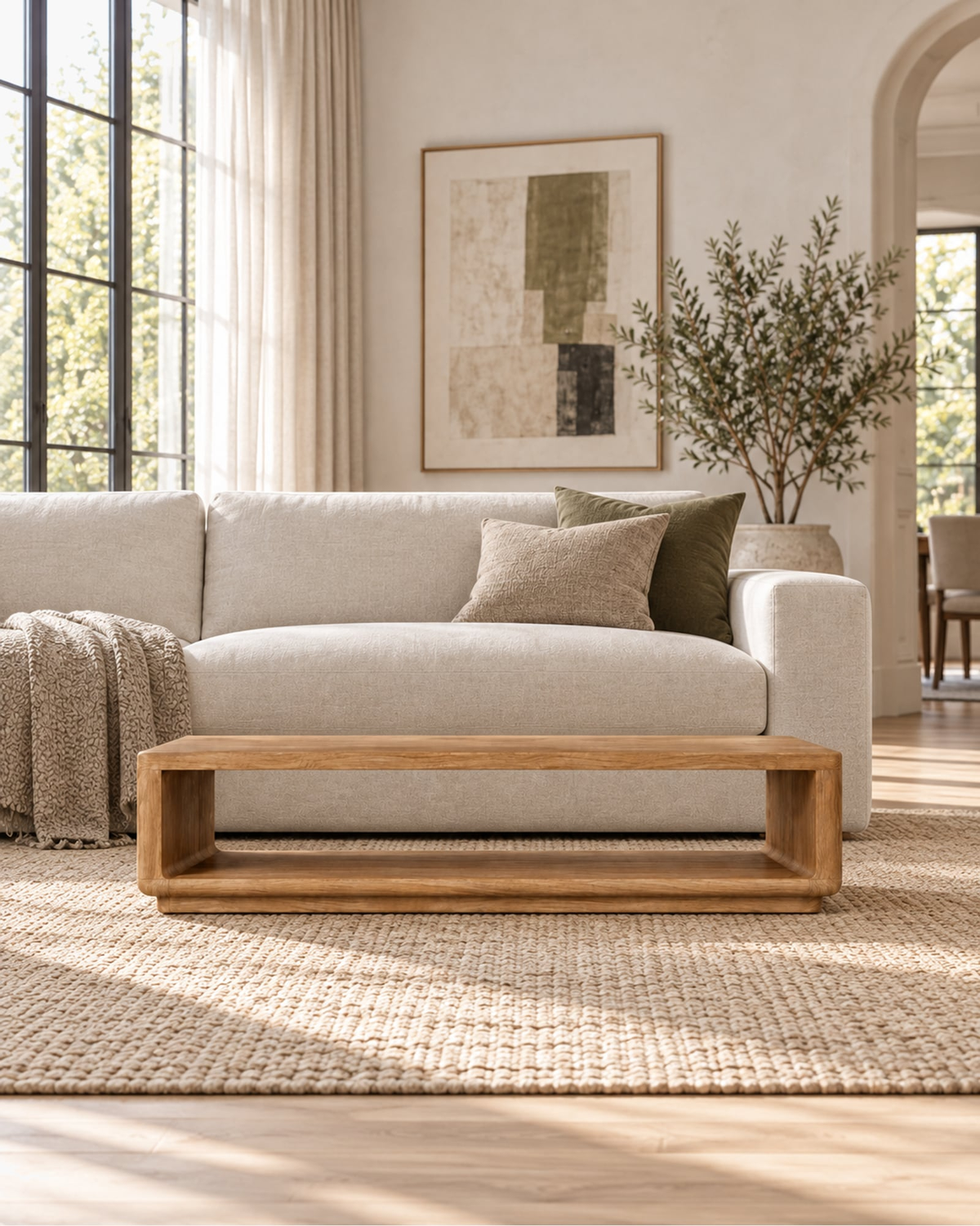 Ciro Open Coffee Table in a styled setting