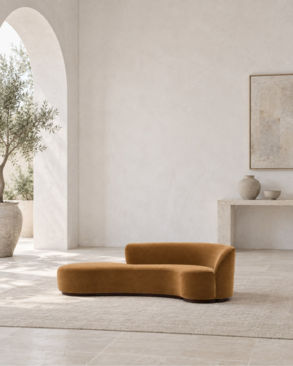 Copenhagen Right Arm Asymmetrical Sofa in a styled setting