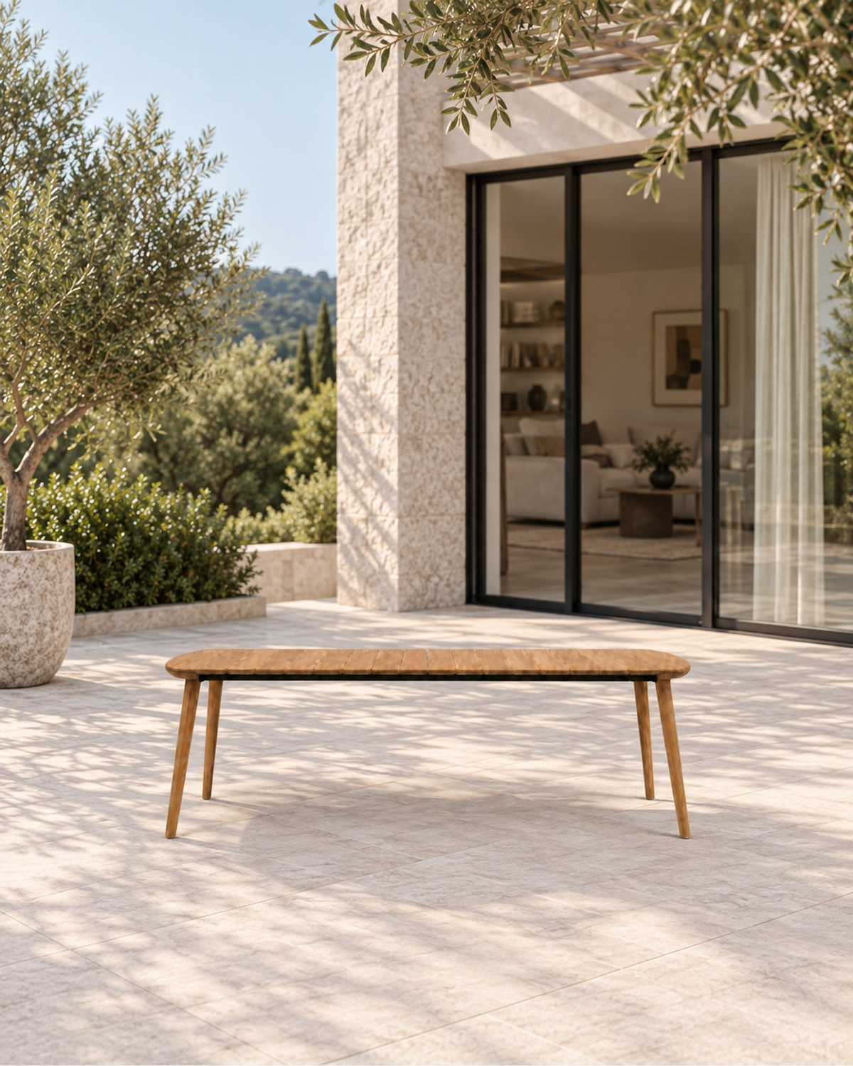 Estoril Dining Table, 220 cm in a styled setting