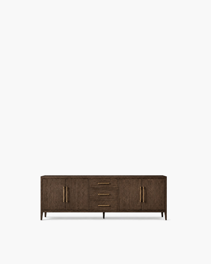 French Contemporary 4-Door Sideboard with Drawers